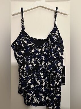Magic Black, Navy & White Abstract Miracle Suit swimsuit